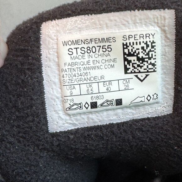 Sperry Saltwater Rain Boots Women’s Size 9 Black Quilted Duck Boot - Picture 10 of 11